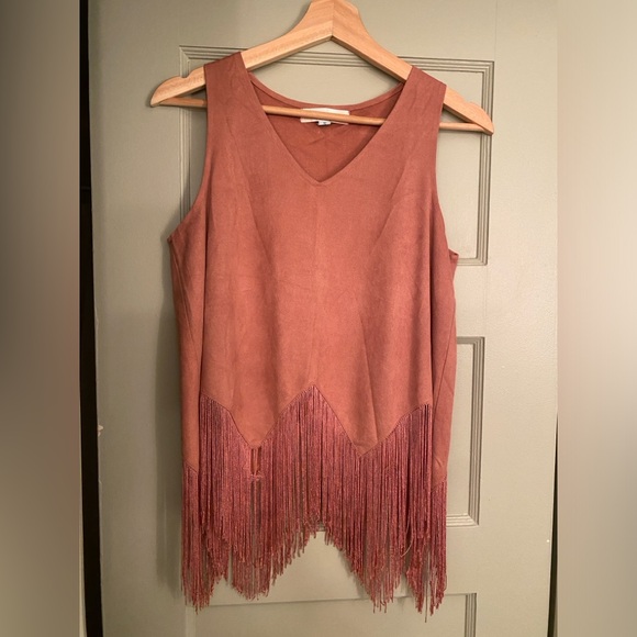 Tops - Luxe Apothetique Suede Fringe Top